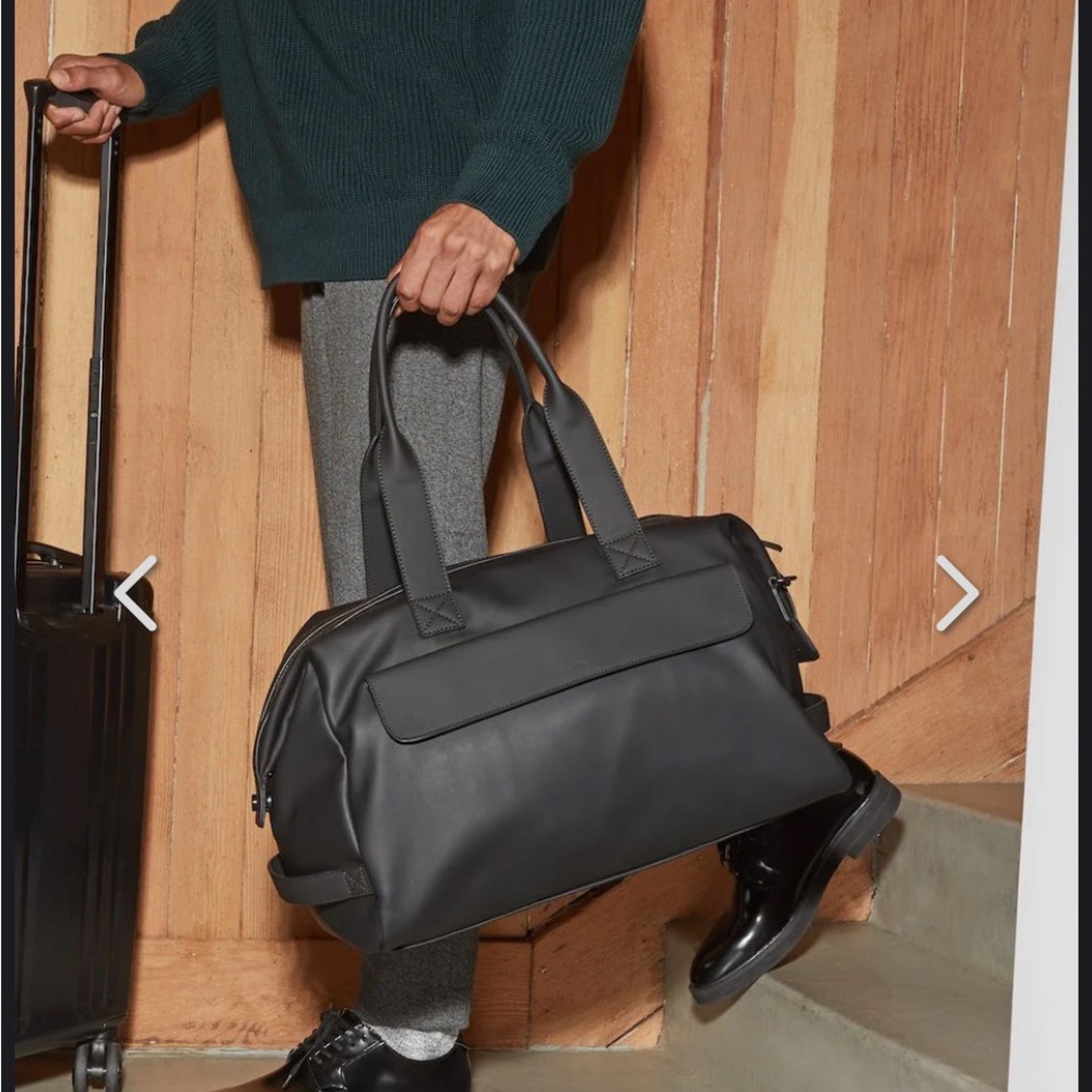 Calpak Hue Carry-On Duffle in Pink Sands with storage dust cover - Picture 6 of 7